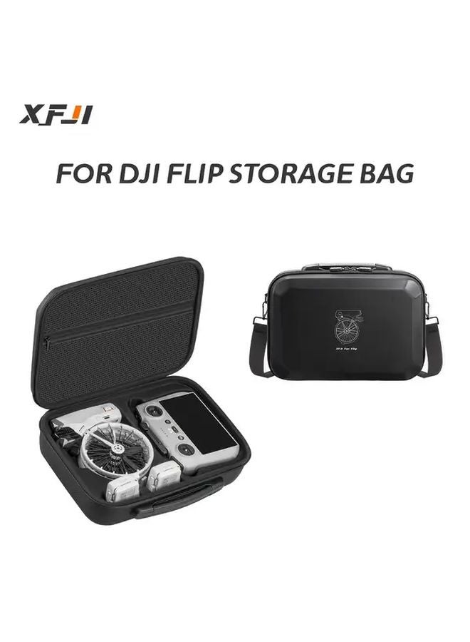 XFJI Flip Storage Bag For DJI Portable Hard Shell Protective Case Black - Image 1